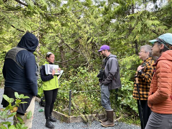 group learning about bogs on the wild pacific trail ucluelet